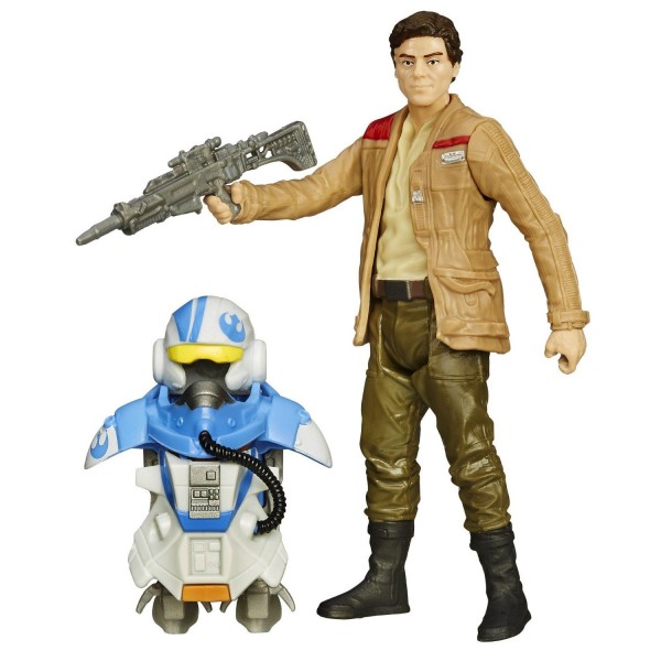 Figurine Star Wars avec arme et combinaison : Poe Dameron - Hasbro-B3886-B3893
