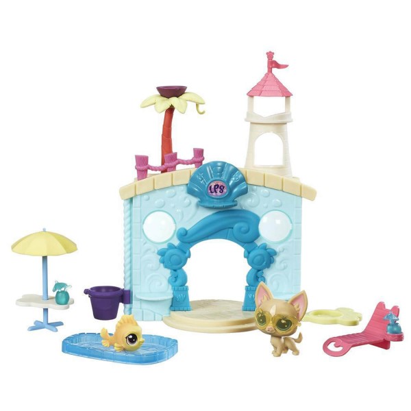 Figurines Littlest PetShop : Fête à la piscine - Hasbro-B9344-C0042