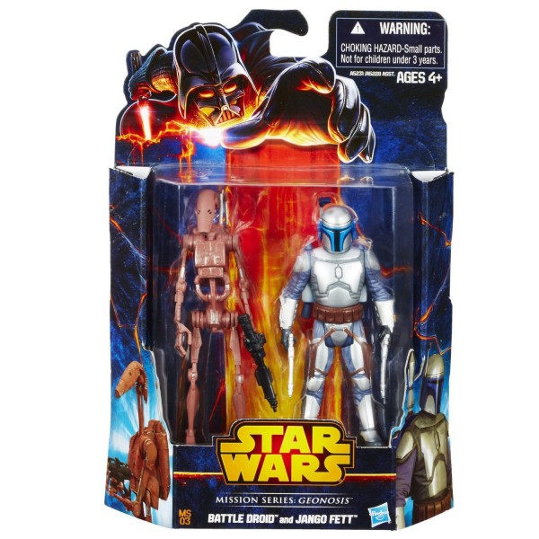 Figurines Star Wars Série Mission : Battle Droid et Jango Fett - Hasbro-A5228-A5231