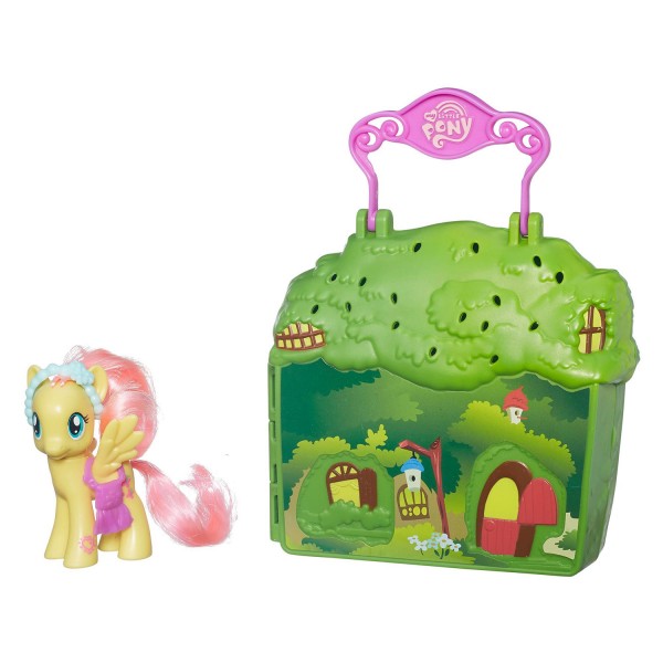 Mallette de jeu et figurine My Little Pony : Fluttershy et sa maisonnette - Hasbro-B3604-B5391
