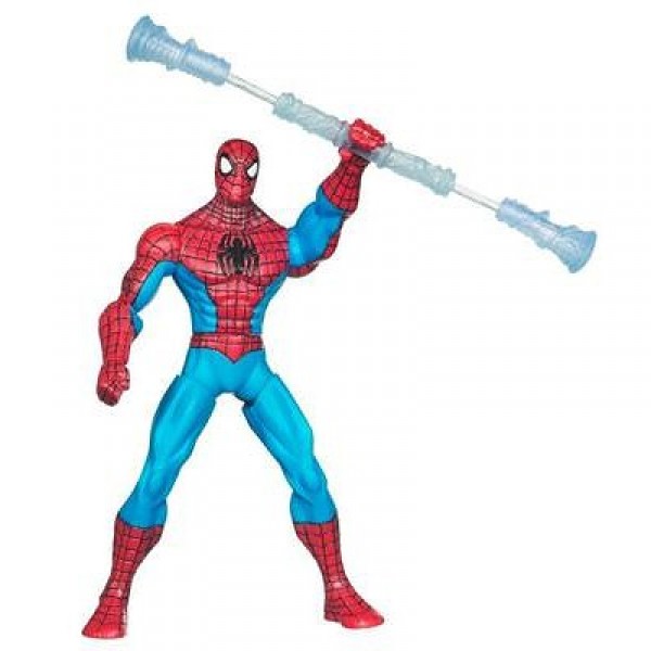 Figurine Spiderman de combat 12 cm : Baton tournoyant - Hasbro-25912-25915