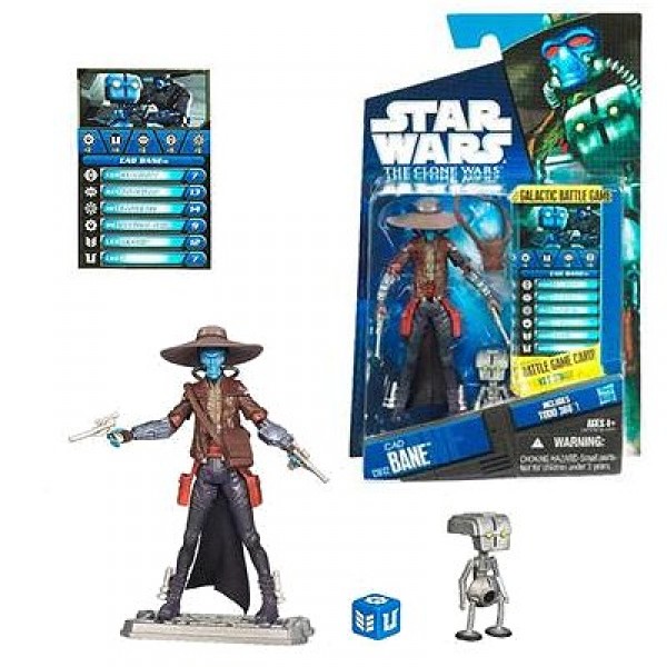 Star Wars - Figurine Clone Wars et carte à collectionner : Cad Bane - Hasbro-94736-26375