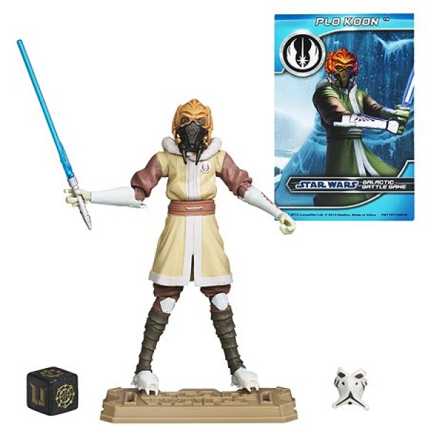 Figurine Star Wars : Figurine Clone Wars et carte à collectionner : Plo Koon - Hasbro-37290-37307