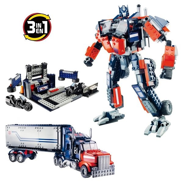 Figurine Transformers Kre-O : Robot et camion à construire : Optimus Prime : 542 piŠces - Hasbro-30689