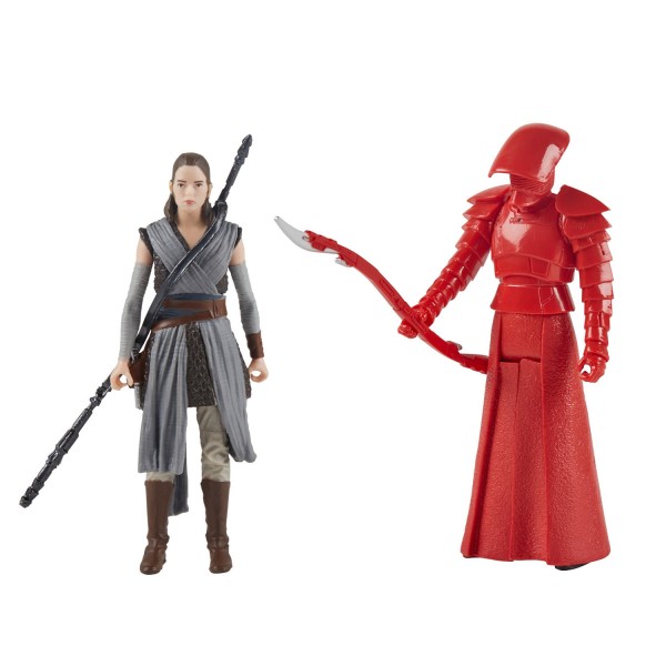 Figurine Star Wars : Force Link : 2 figurines : Rey (entrainement Jedi) et Garde prétorien d'élite - Hasbro-C1242-C1243