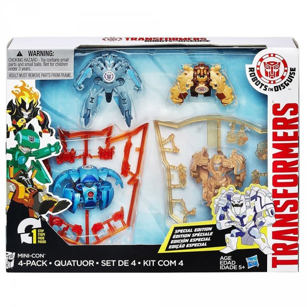 Figurine Transformers : RID Mini-Con : Set de 4 - Hasbro-B5844EU40