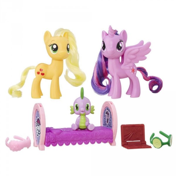 Figurine My Little Pony : Coffret Amies pour la vie : Twilight Sparkle et Applejack - Hasbro-B9160-B9850
