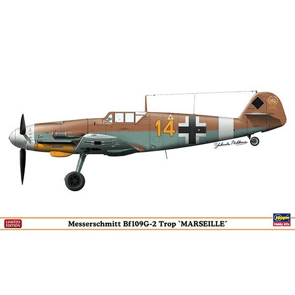 Maquette avion : Messerschmitt Bf109G-2 Trop Marseille - Hasegawa-09952