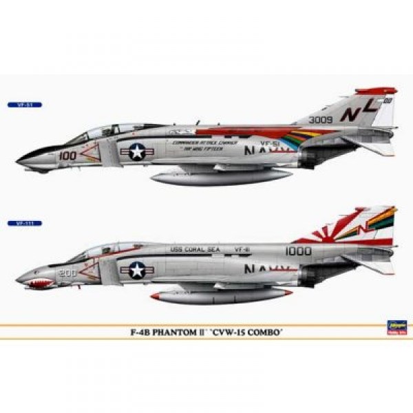 Maquettes avions : F-4B Phantom II CVW-15 Combo  - Hasegawa-00956