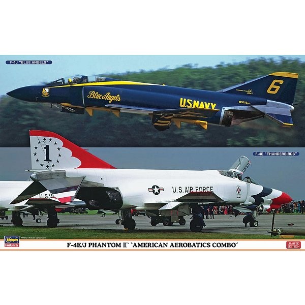 Maquettes avions : F-4E/J Phantom II Combo : "Thunderbirds/Blue Angels" Limited Edition - Hasegawa-01914