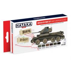 Red Line Set (6 pcs) British AFV paint set (WW2 European colours) - HATAKA