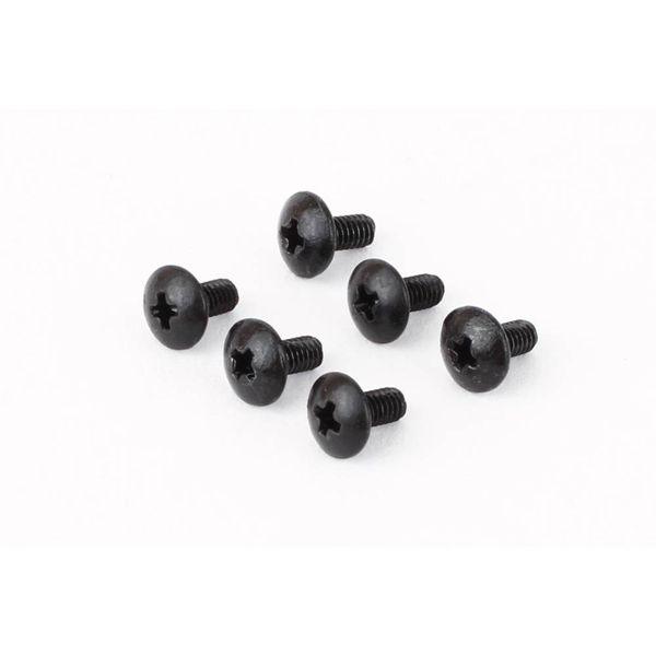 Button Head Philips Screws (BHPS), Black Zinc, M2.5x5mm (6pcs) - HLNA0369