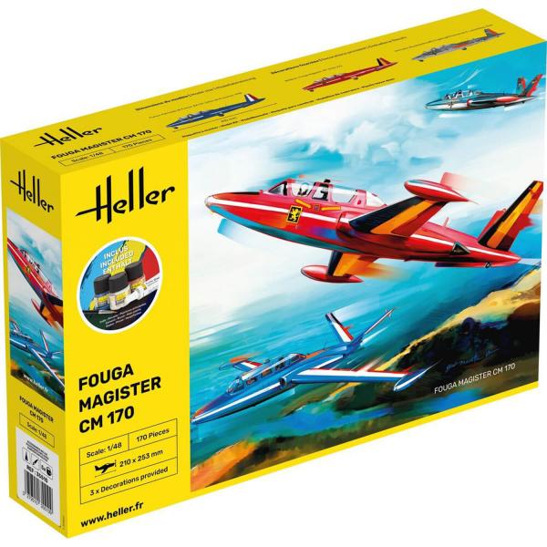 Maqueta de avión: Kit de inicio: Fouga Magister CM 170 - Heller-35510