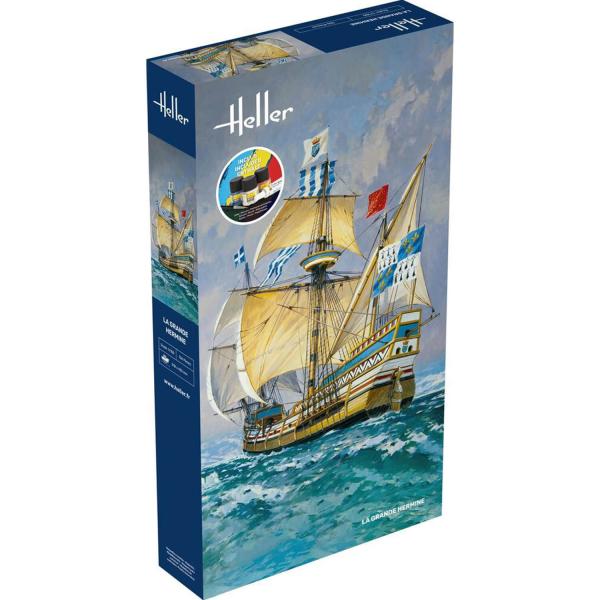 Maqueta de barco: Starter Kit La Grande Hermine - Heller-56841