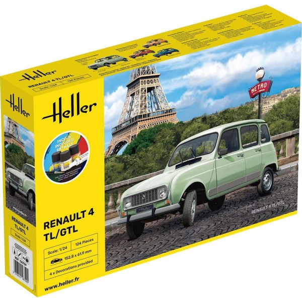 Maquette voiture : Kit : Renault 4L - Heller- 56759