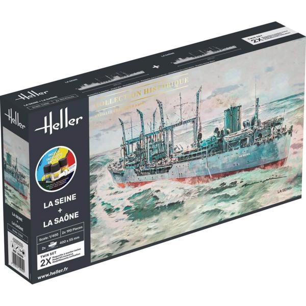 Maquettes bateaux : Collection historique : Starter Kit : La Seine et La Saone - Heller-55050