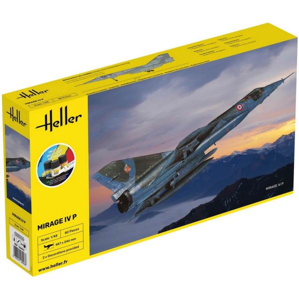 Maquette Avion Militaire : STARTER KIT - Mirage IV P - Heller-56493