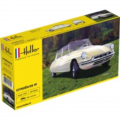 Maquette voiture : Citroën DS 19 blanche