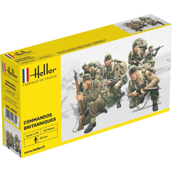 Figurines 2ème Guerre Mondiale : Commandos Britanniques - Heller-49632