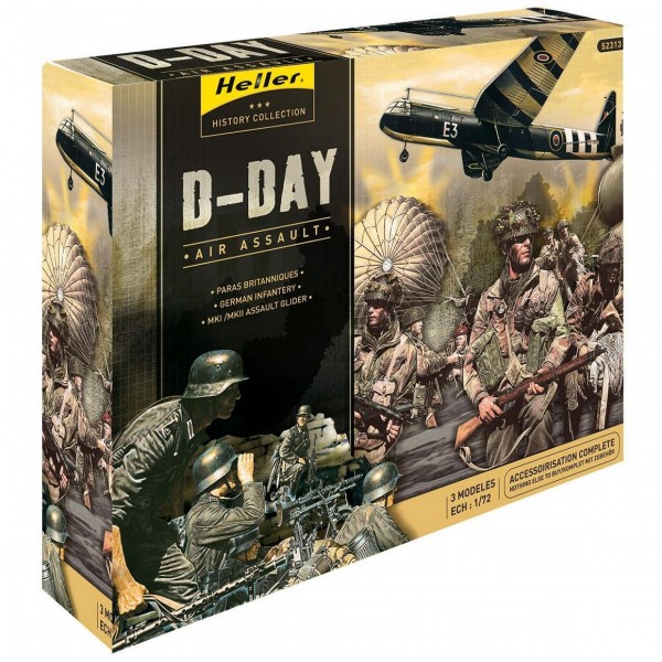 Figurines 2ème Guerre Mondiale : Kit complet : D-Day Air Assault - Heller-52313