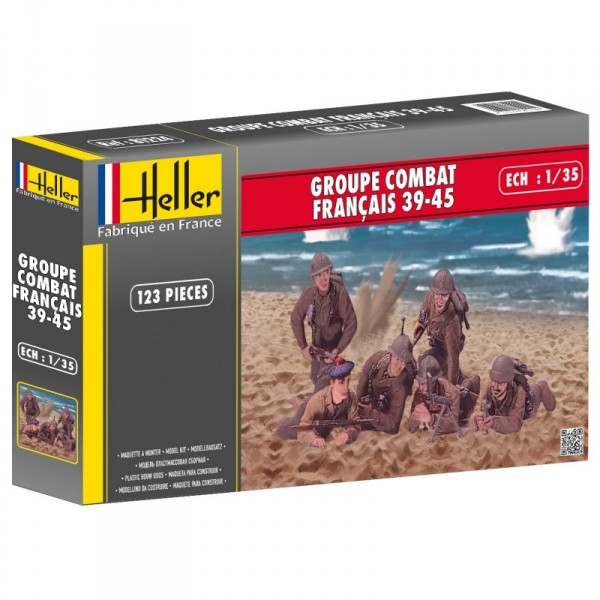 Figurines militaires : Groupe de combat français 39-45 - Heller-81224