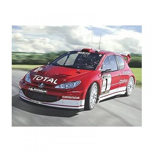 Maquette voiture : Kit complet : Peugeot 206 WRC '03 - Heller-50752