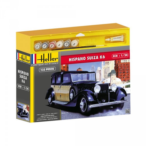 Kit avec peinture pour Maquette Voiture : Hispano Suiza K6 - Heller-50704