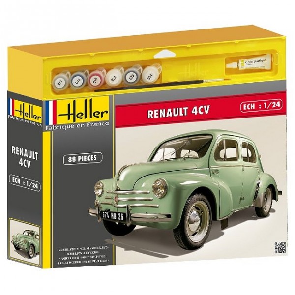 Maquette voiture : Kit complet : Renault 4 CV - Heller-50762