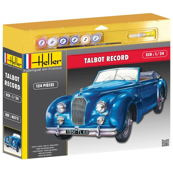 Maquette voiture : Kit complet : Talbot Lago Record - Heller-50711
