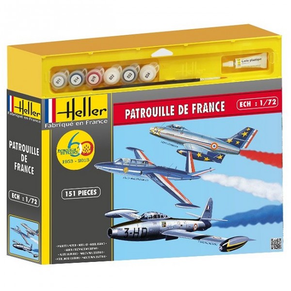Maquettes avions : Patrouille de France : 3 modèles - Heller-53001