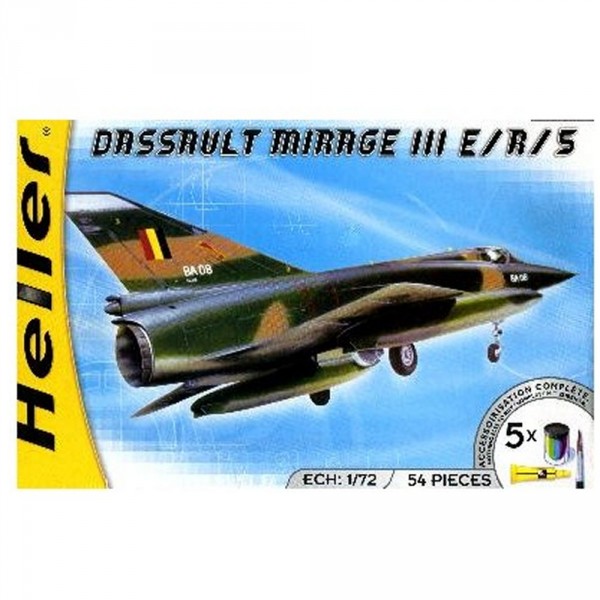 Maquette avion : Kit complet : Mirage III E/R/5 - Heller-50323