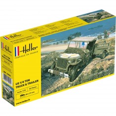 US 1/4 Ton Truck & Trailer model kit