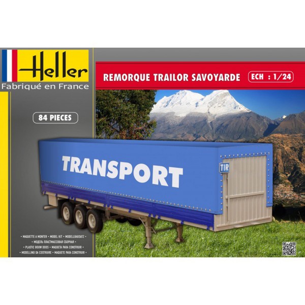 Remoroque Trailor Savoyarde - 1:24e - Heller - Heller-80771
