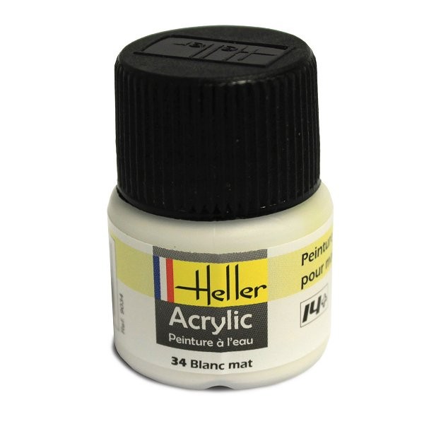 Peinture Acrylique BLANC MAT 9034 Heller  - Heller-9034