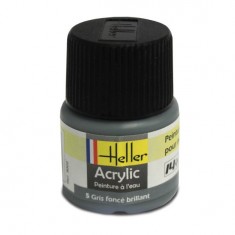 Peinture Acrylique GRIS FONCE BRILLANT 9005 Heller 