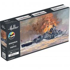 Starter Kit Bismarck + Tirpitz TWINSET - 1:400e - Heller