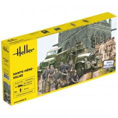 Militärfahrzeugmodelle: Sainte Mère l'Eglise: GMC, JEEP und Figuren