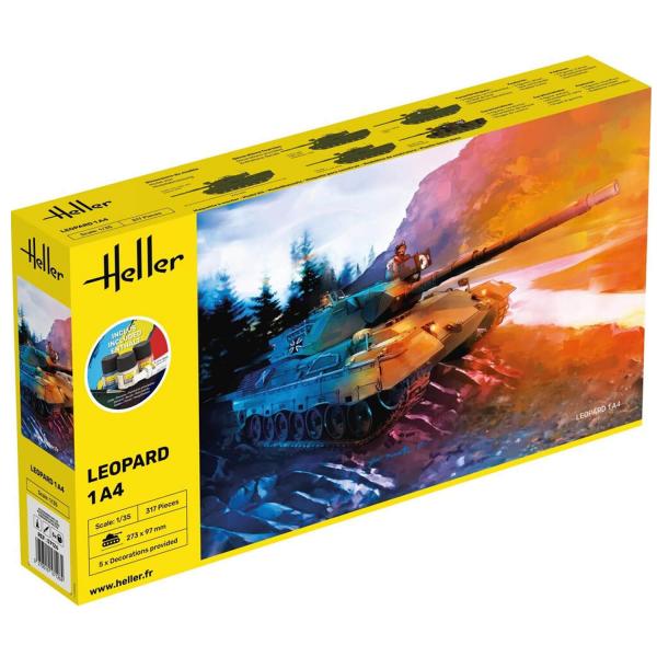 Maquette Char  Starter Kit : Leopard 1A4 - Heller-57126