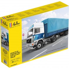 Maquette camion : Volvo F12-20 Globe Trotter Twin-Axle semi trailer