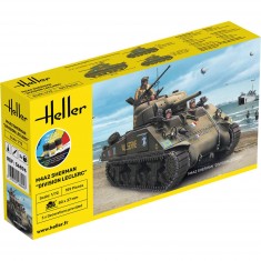 Starter Kit M4A2 Sherman "Division Leclerc" (deco.FR KIT - 1:72e - Heller