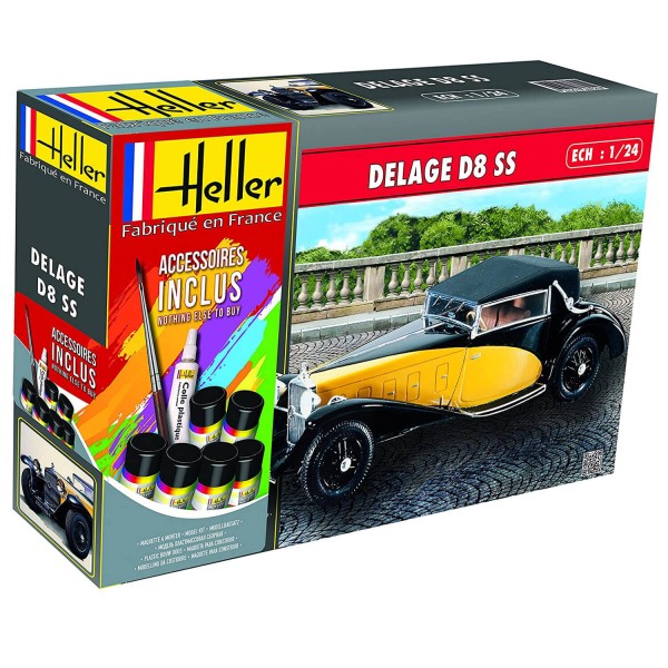 Maquette voiture : Delage D8 SS - Heller-56720