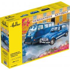 Maquetas de vehículos de gendarmería: Conjuntos Renault Estafette y Renault 4Tl