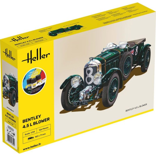 Maquette voiture : Kit complet : Bentley 4,5 L Blower - Heller-56722