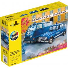 Maquetas de vehículos de gendarmería: Starter Kit: Conjunto Renault Estafette y Renault 4Tl