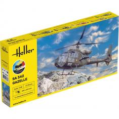 Maqueta de helicóptero: Kit completo: SA 342 Gazelle