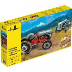 Maquetas de tractores: 2 x Ferguson Petit Gris y Diorama