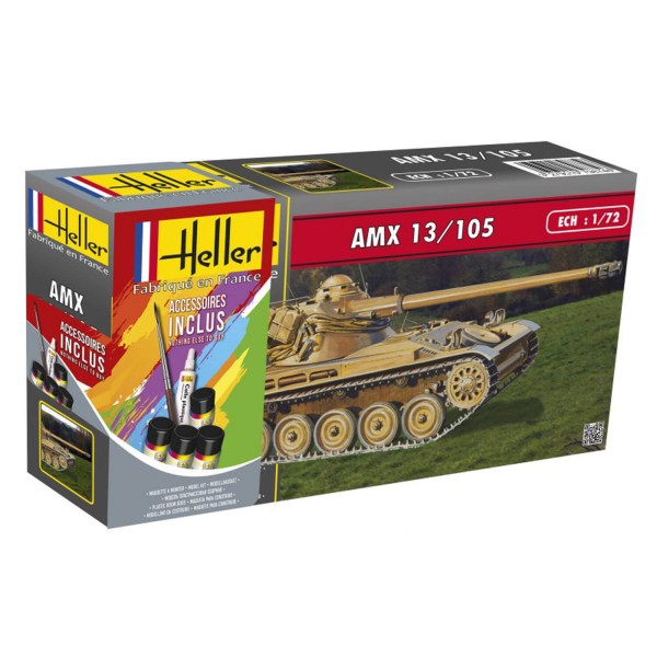 Char AMX 13/105 (complet avec colles peinture et accessoires) Heller - Heller-56874