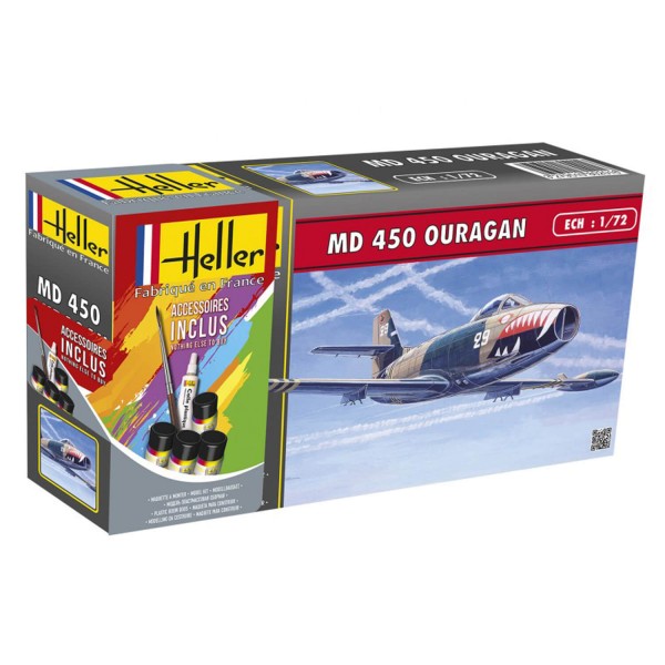 Maquette avion : Kit : MD450 Ouragan - Heller-56201