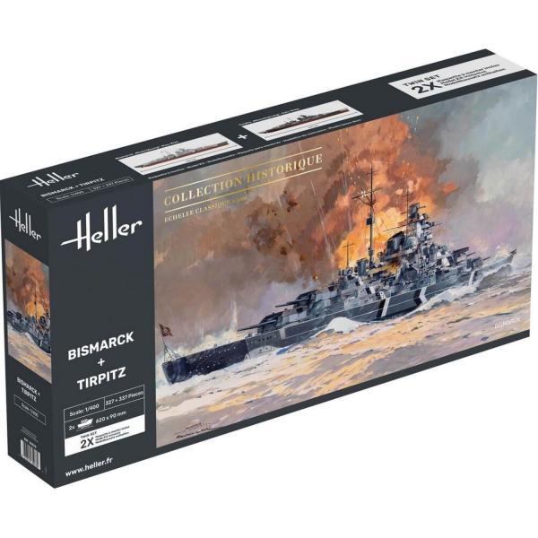 Bismarck + Tirpitz TWINSET - 1:400e - Heller - Heller-85078