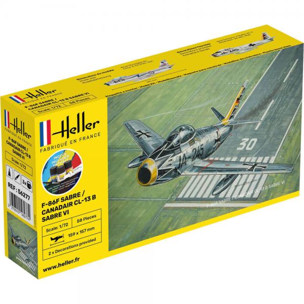 Maquette avion : Starter Kit : F-86F SABRE / CANADAIR CL-13 B Sabre VI - Heller-56277